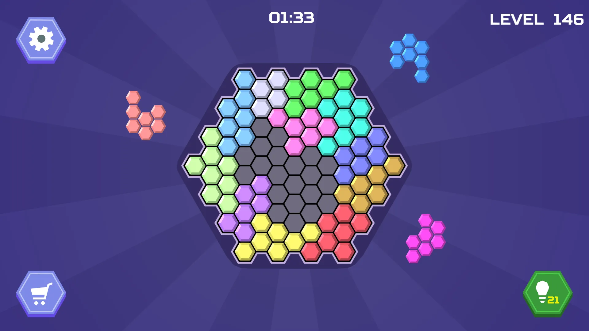 Hex Blocks Puzzle | Indus Appstore | Screenshot