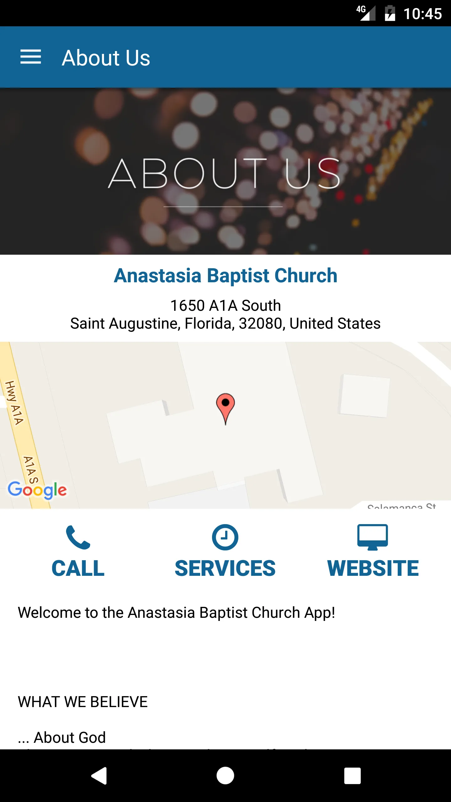 Anastasia Baptist Church | Indus Appstore | Screenshot