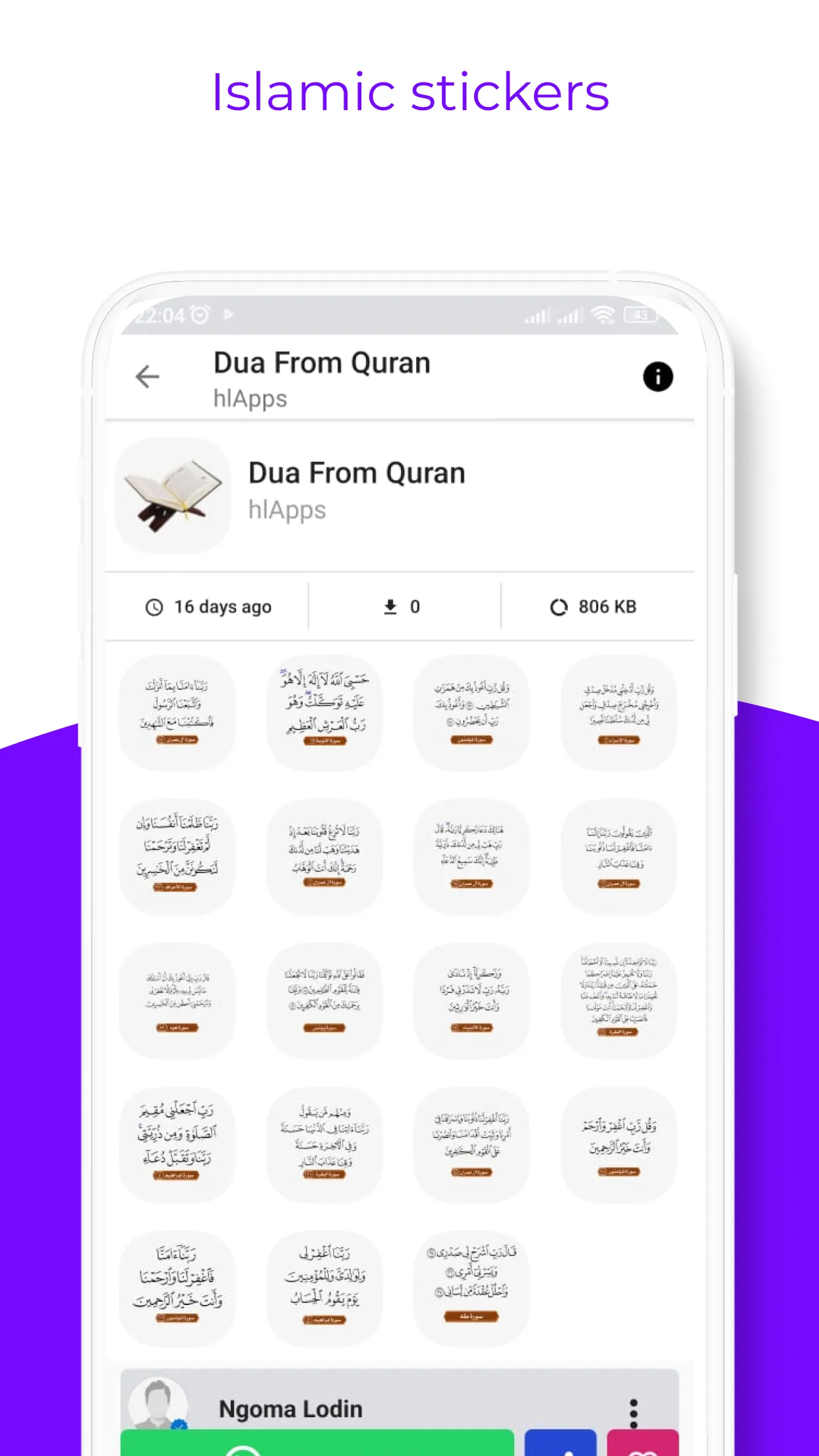 Islamic Stickers App | Indus Appstore | Screenshot