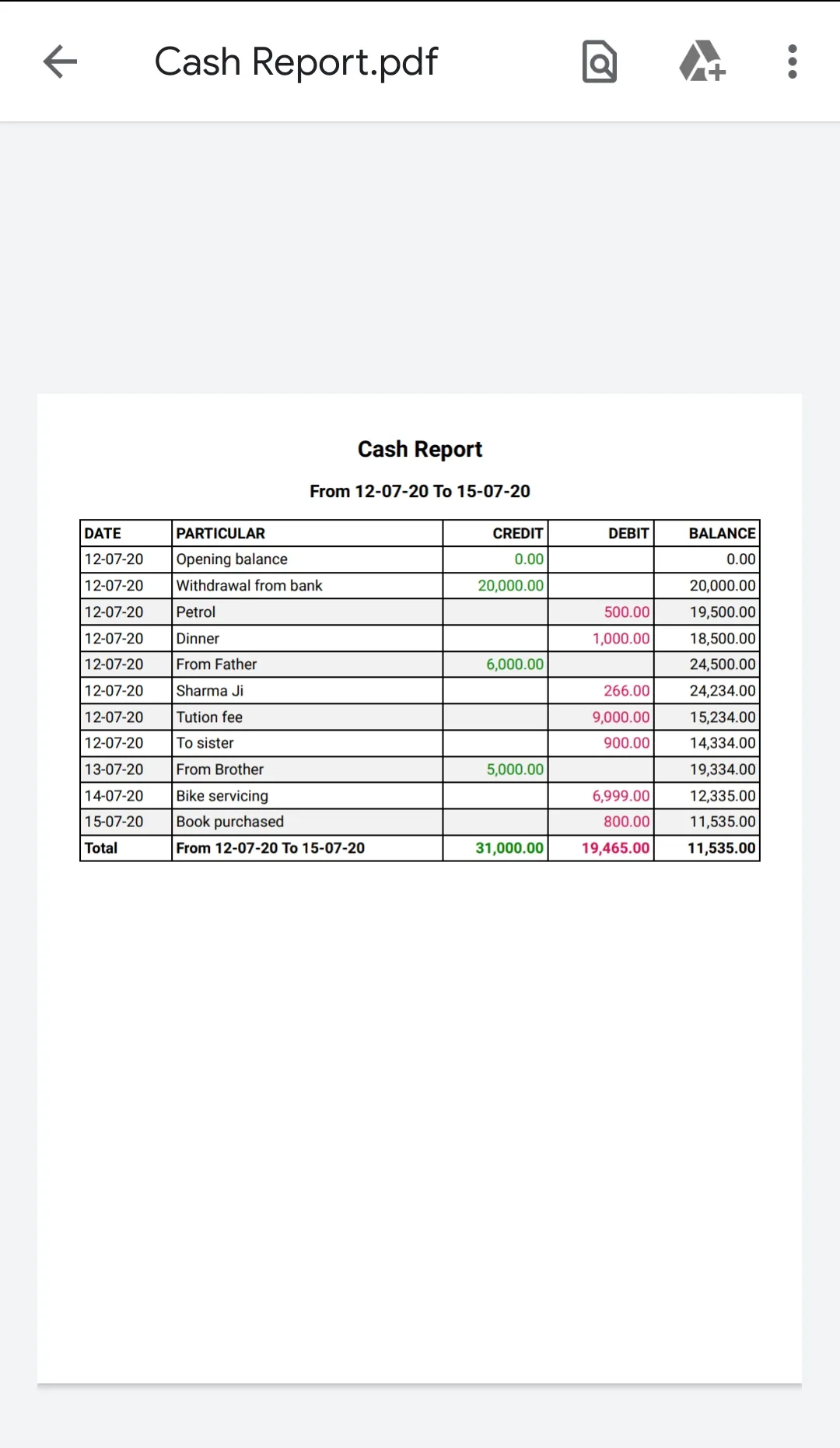 Simple Cash Book | Indus Appstore | Screenshot