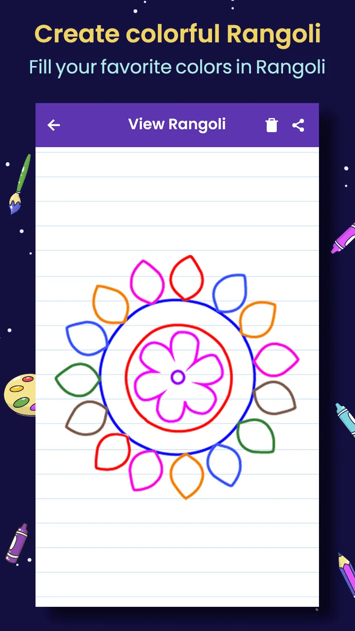 Draw Rangoli Step By Step | Indus Appstore | Screenshot