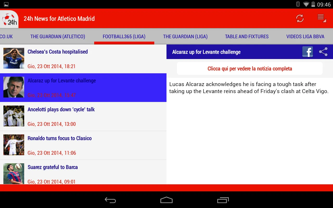 24h News for Atlético Madrid | Indus Appstore | Screenshot