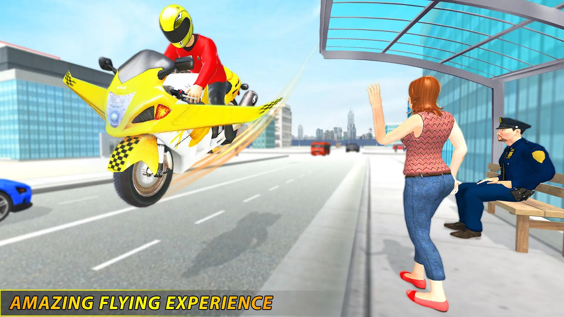 Futuristic Flying Bike Taxi Si | Indus Appstore | Screenshot