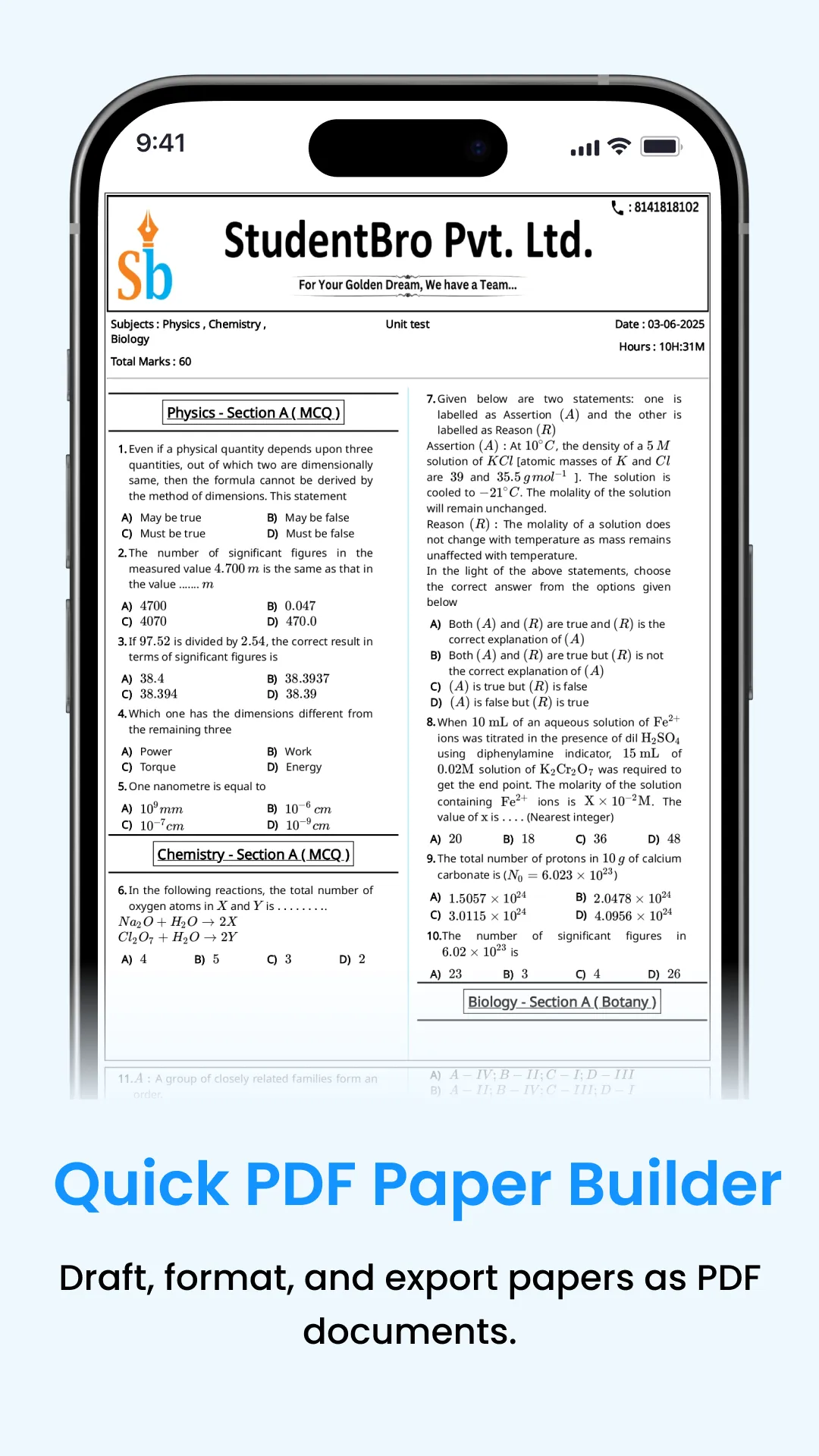 ExamBro – JEE NEET Paper Maker | Indus Appstore | Screenshot