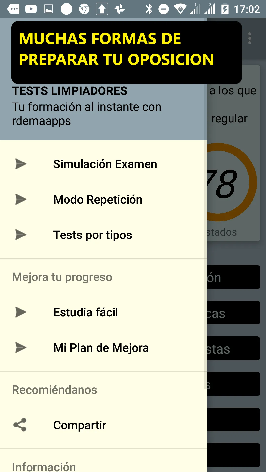 Test Oposiciones Administrativ | Indus Appstore | Screenshot