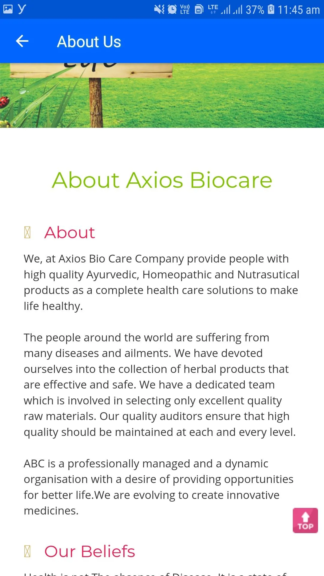 Axios Bio Care | Ayurvedic | Indus Appstore | Screenshot