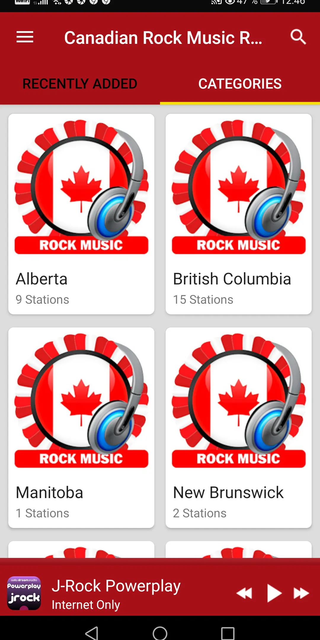 Canadian Rock Radio Stations | Indus Appstore | Screenshot