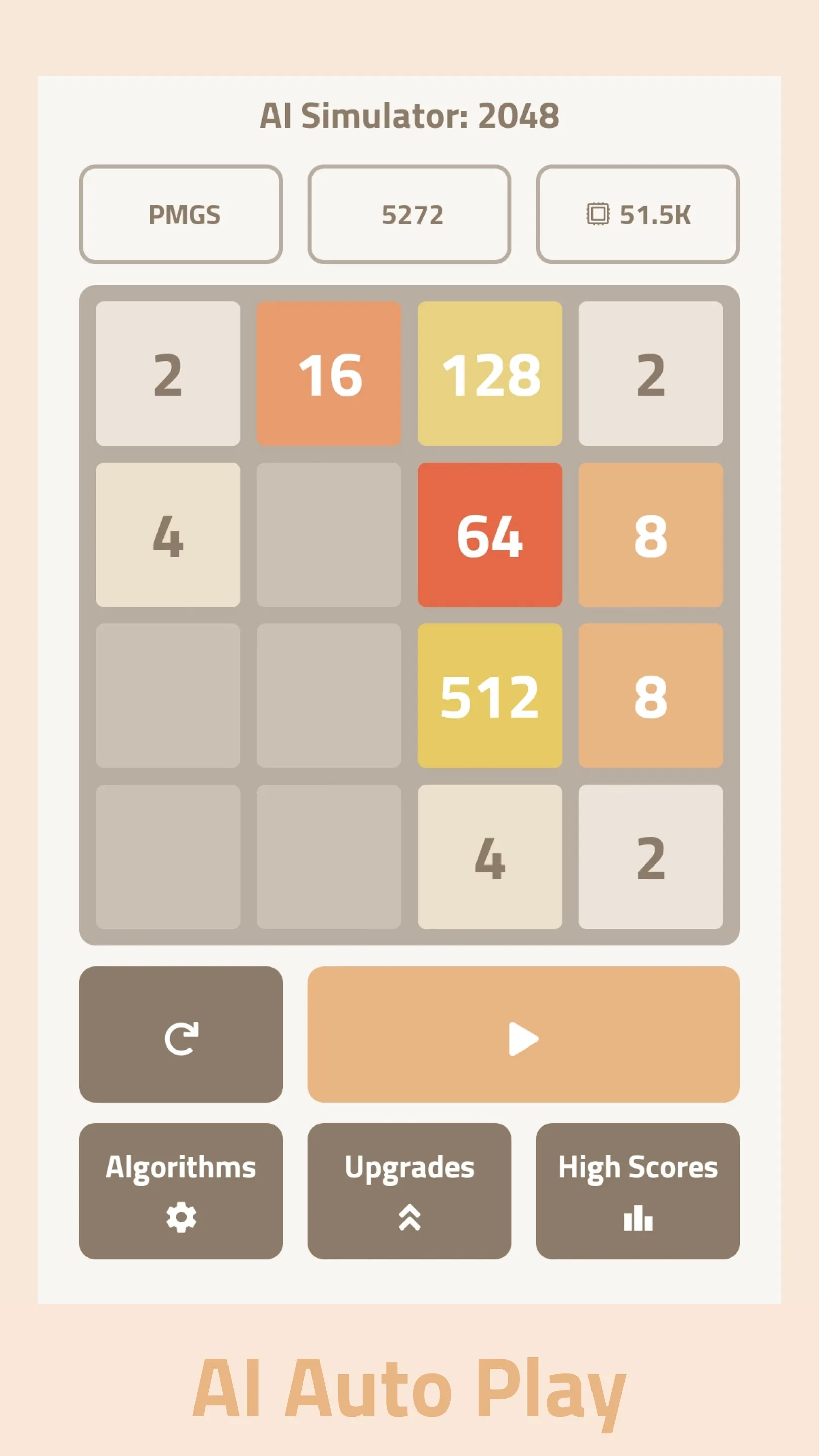 AI Simulator: 2048 | Indus Appstore | Screenshot