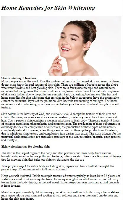 Skin Whitening Home Remedies | Indus Appstore | Screenshot