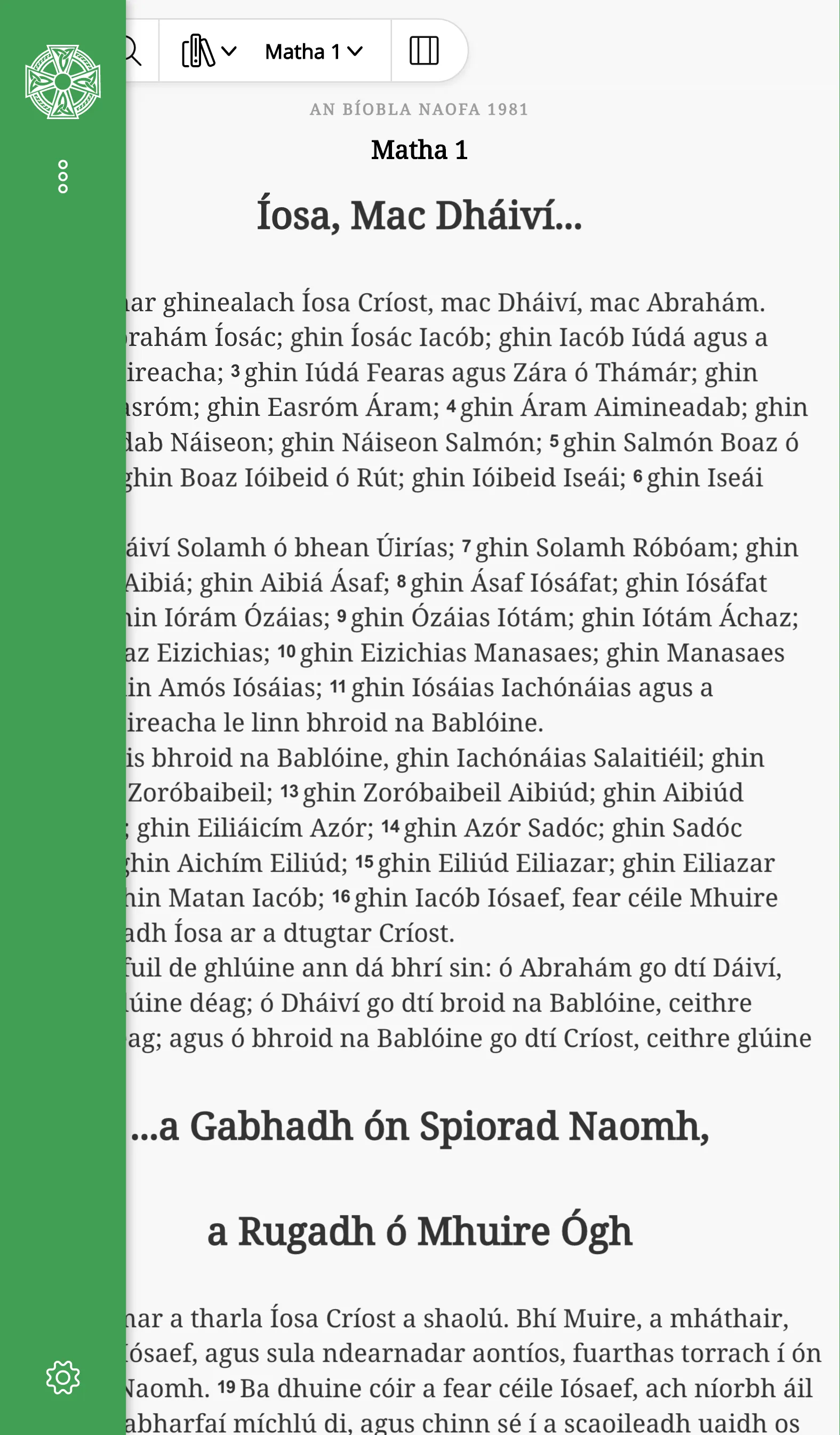 An Bíobla Naofa (Irish Bible) | Indus Appstore | Screenshot