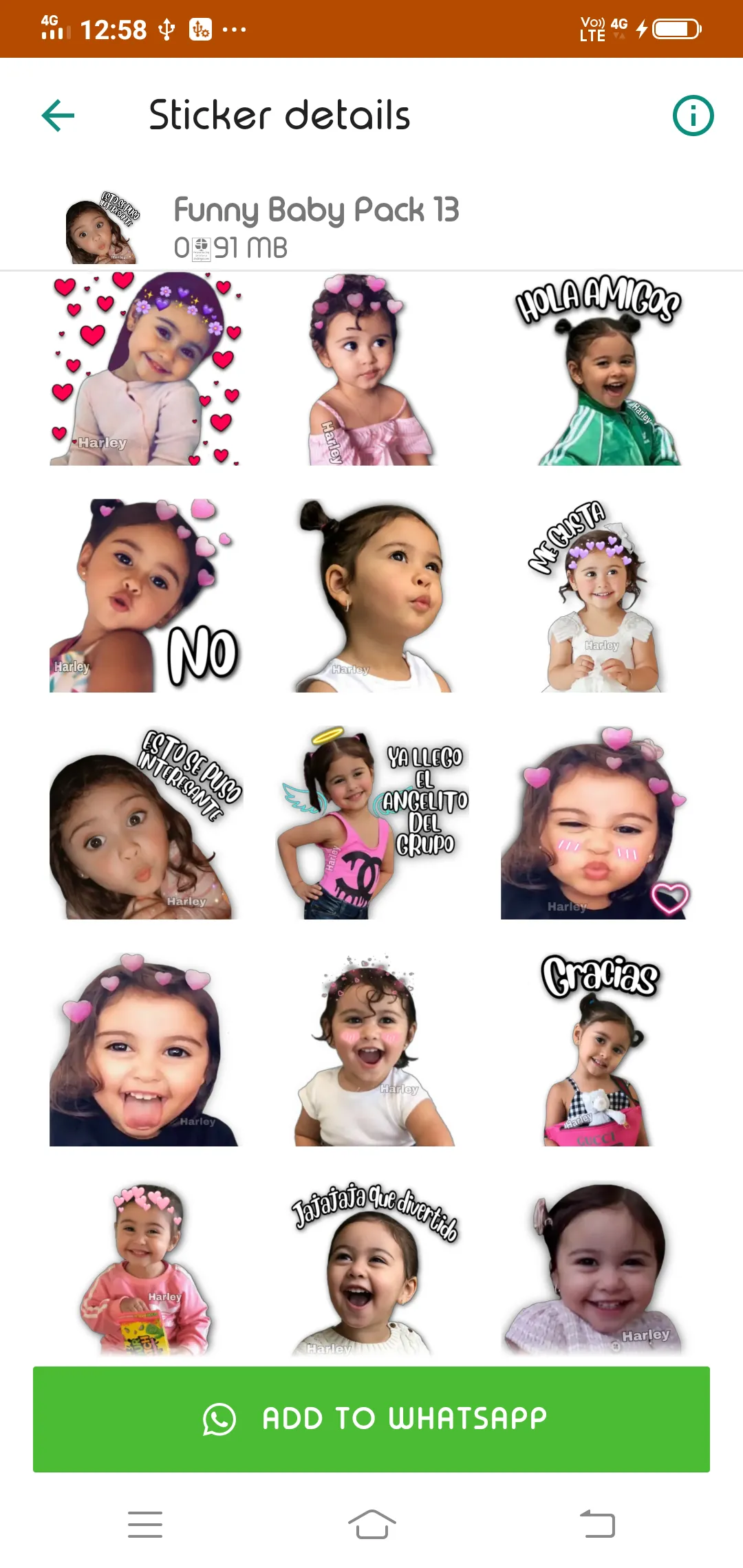 Cute Baby Stickers | Indus Appstore | Screenshot