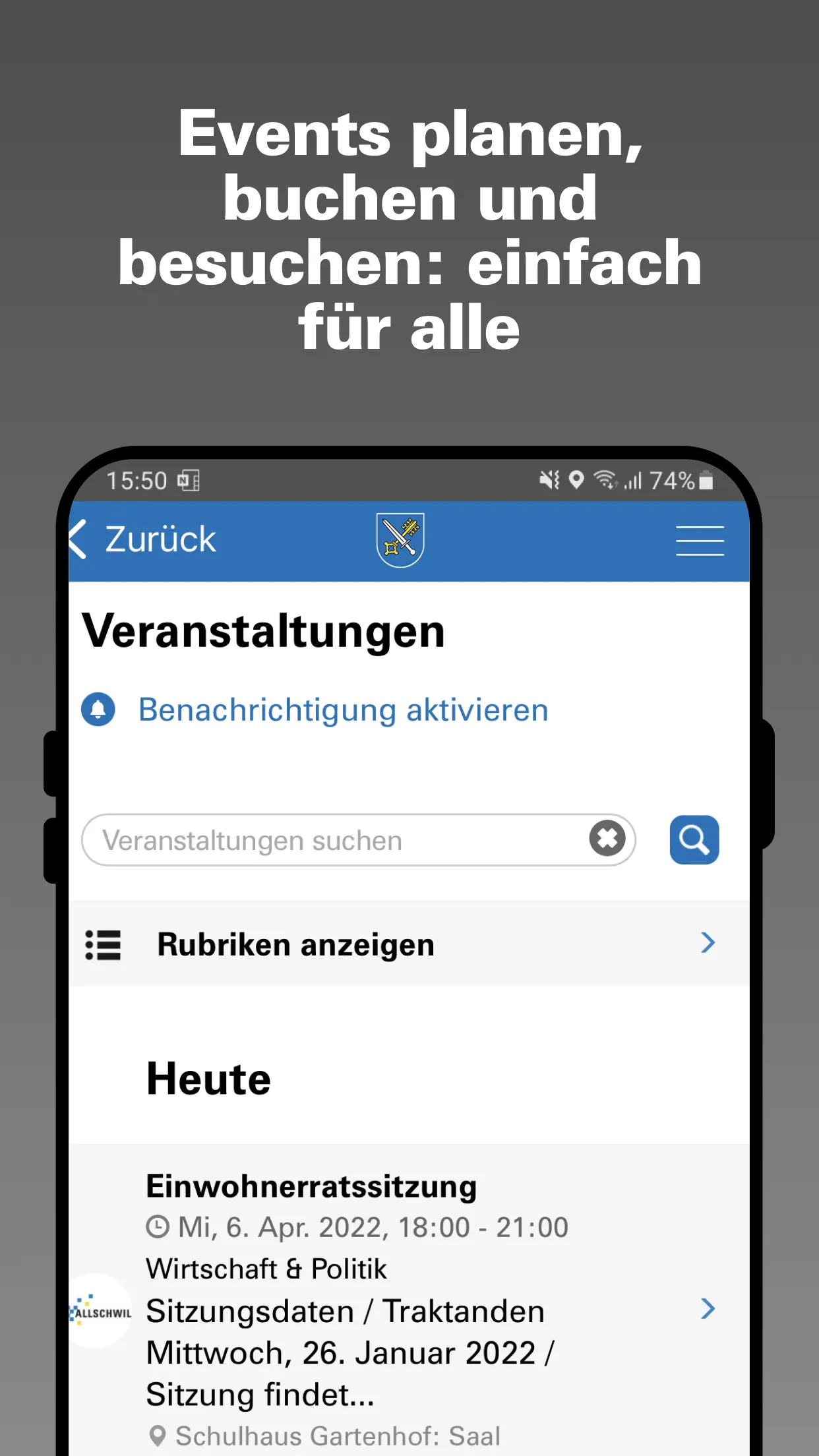 Gemeinde Allschwil | Indus Appstore | Screenshot