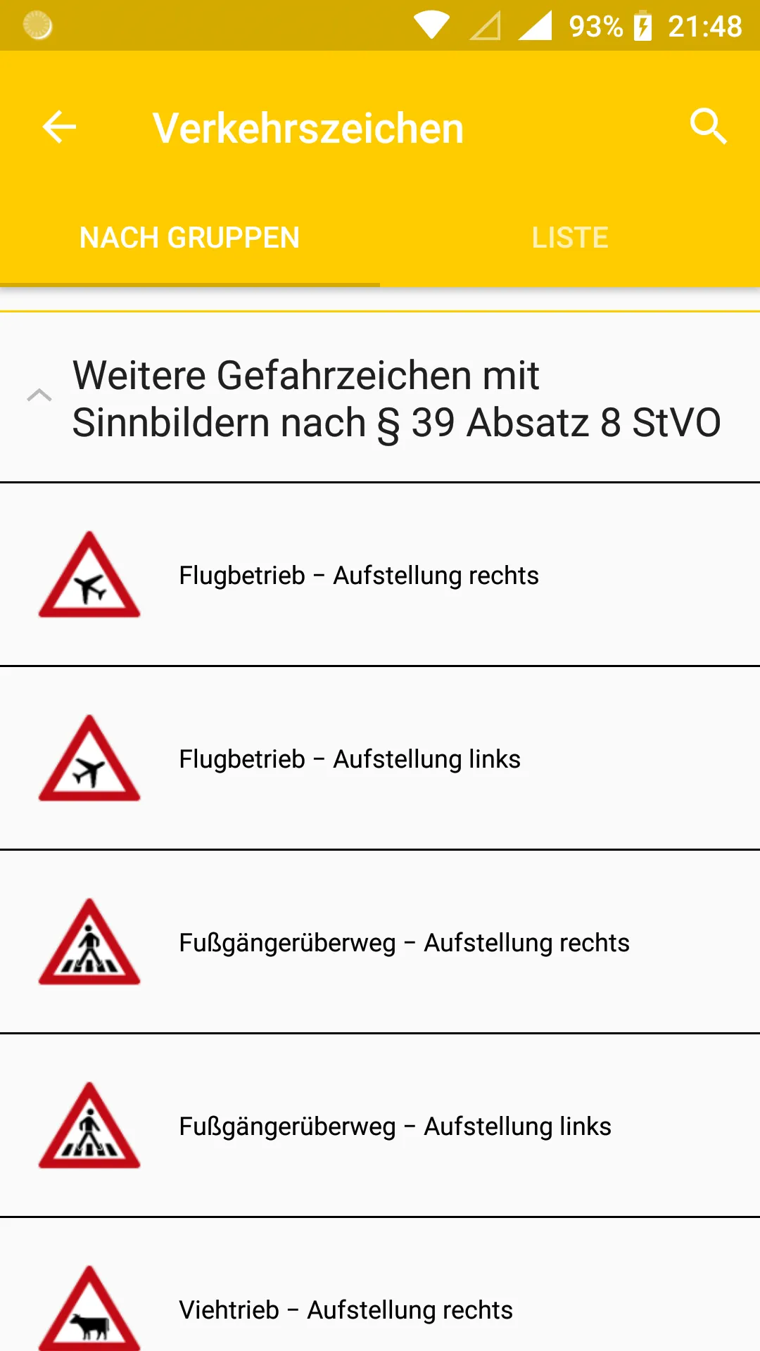 Verkehrszeichen in Deutschland | Indus Appstore | Screenshot