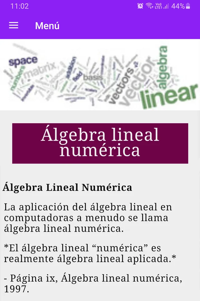 Aprender álgebra lineal | Indus Appstore | Screenshot