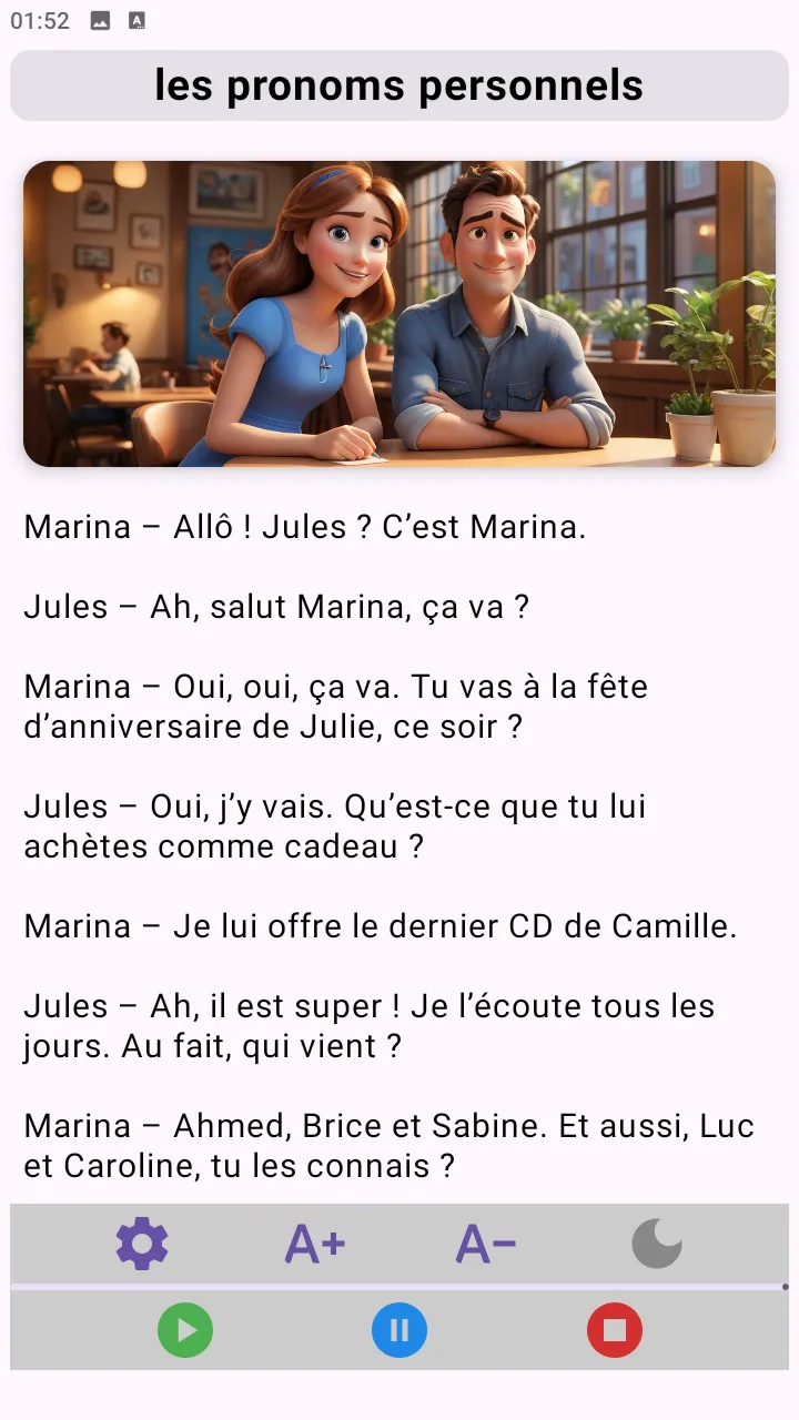 Grammaire Français + dialogues | Indus Appstore | Screenshot