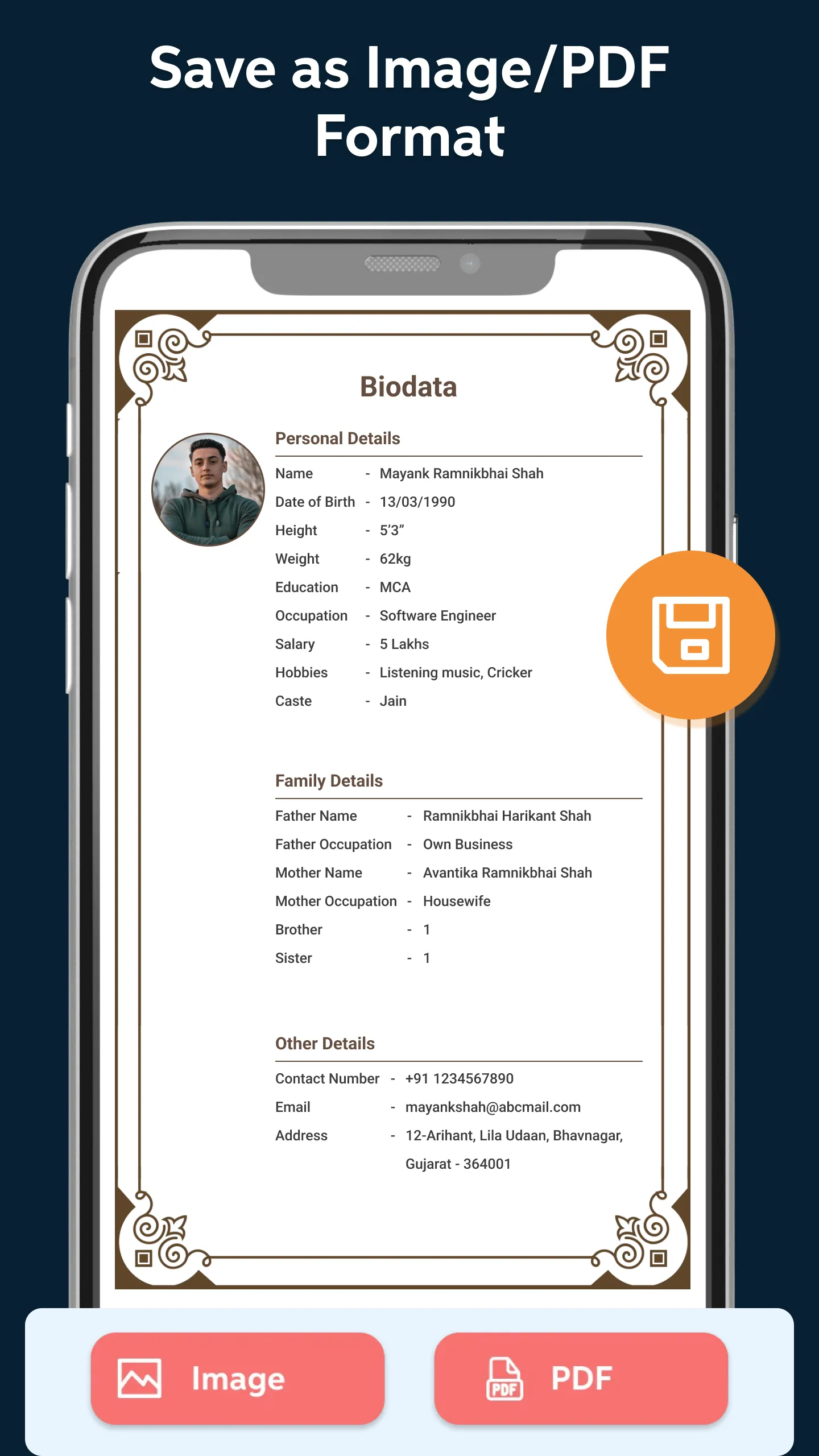 Marriage Biodata Creator | Indus Appstore | Screenshot