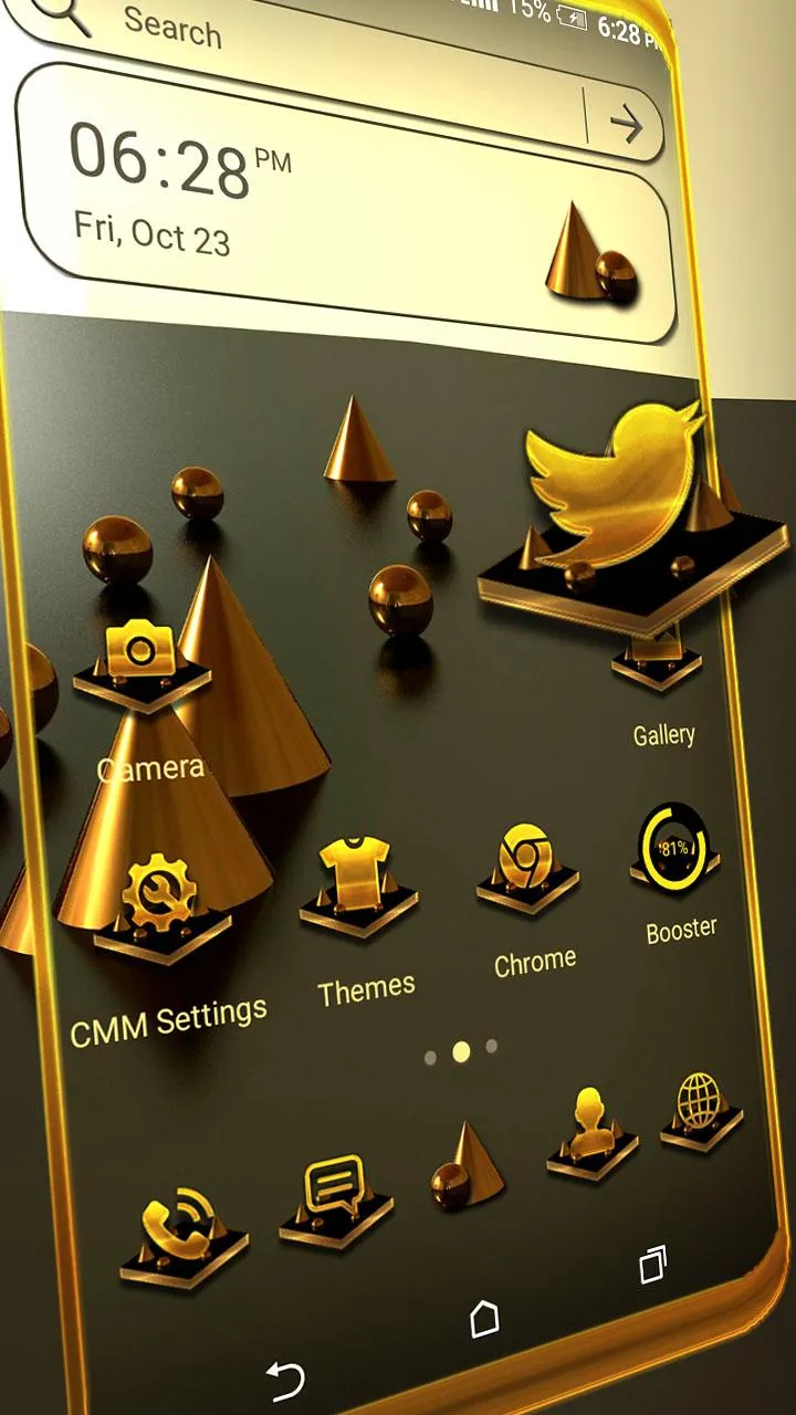 Metallic 3D Theme | Indus Appstore | Screenshot