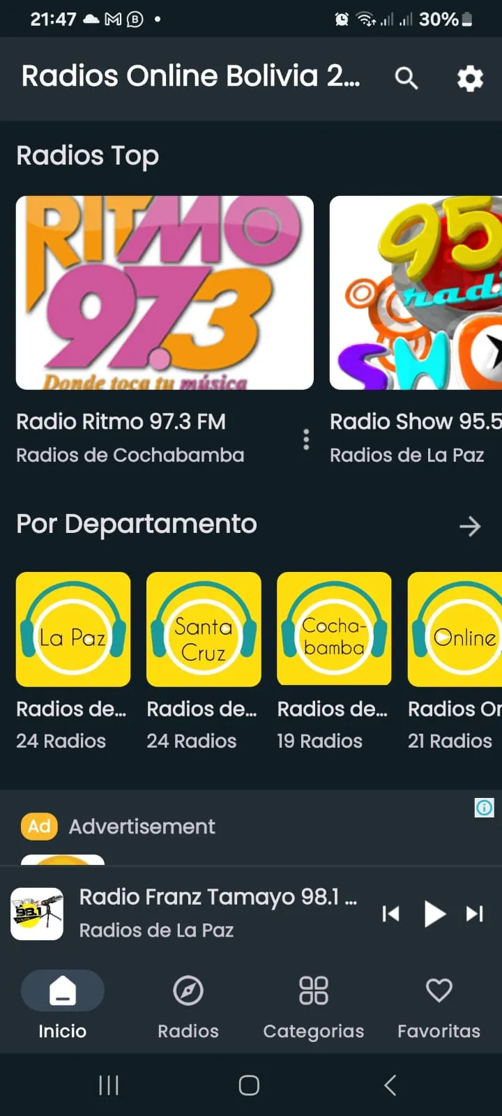 Radios Online Bolivia 2024 | Indus Appstore | Screenshot