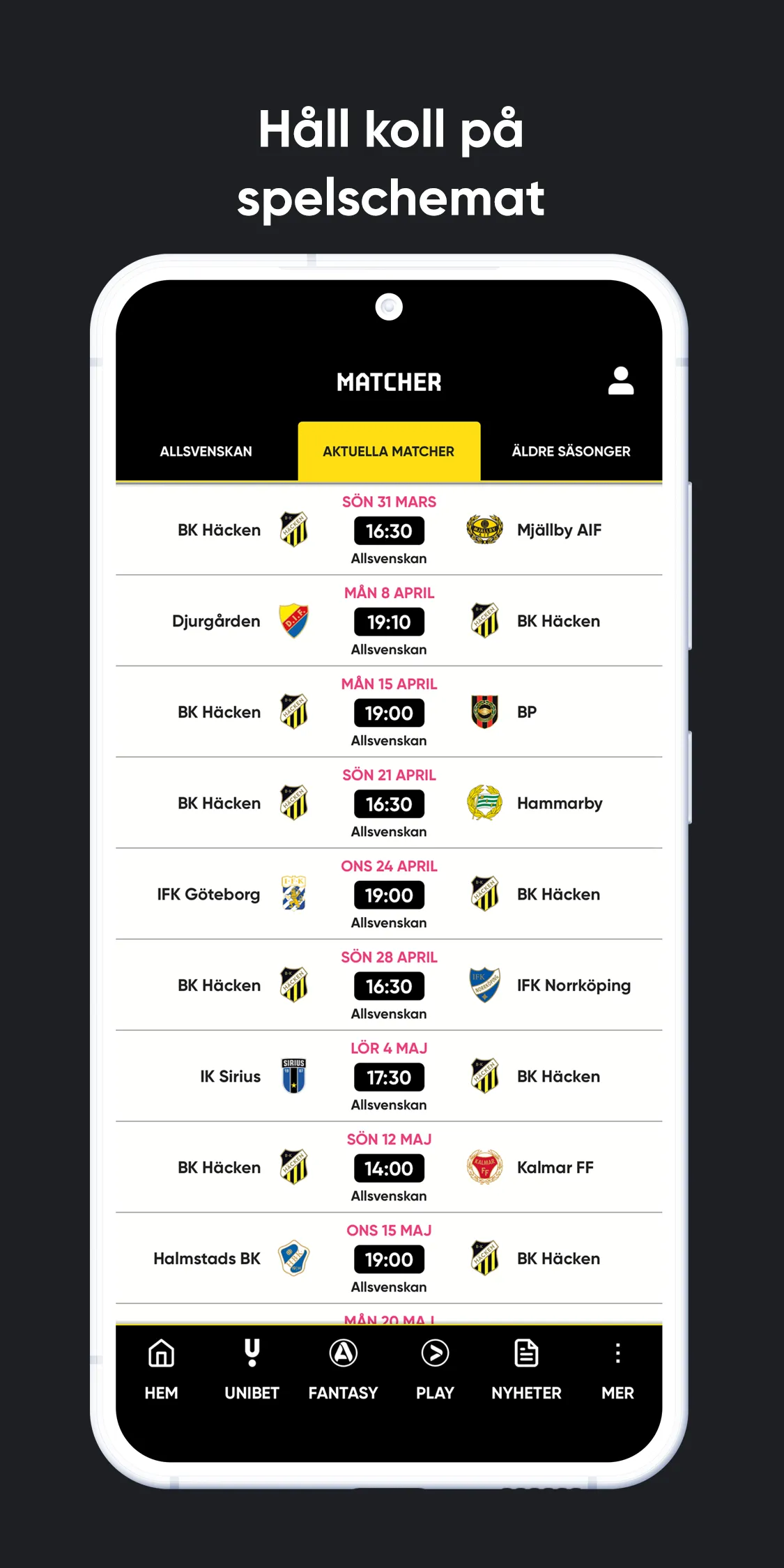 AIK Fotboll Live | Indus Appstore | Screenshot