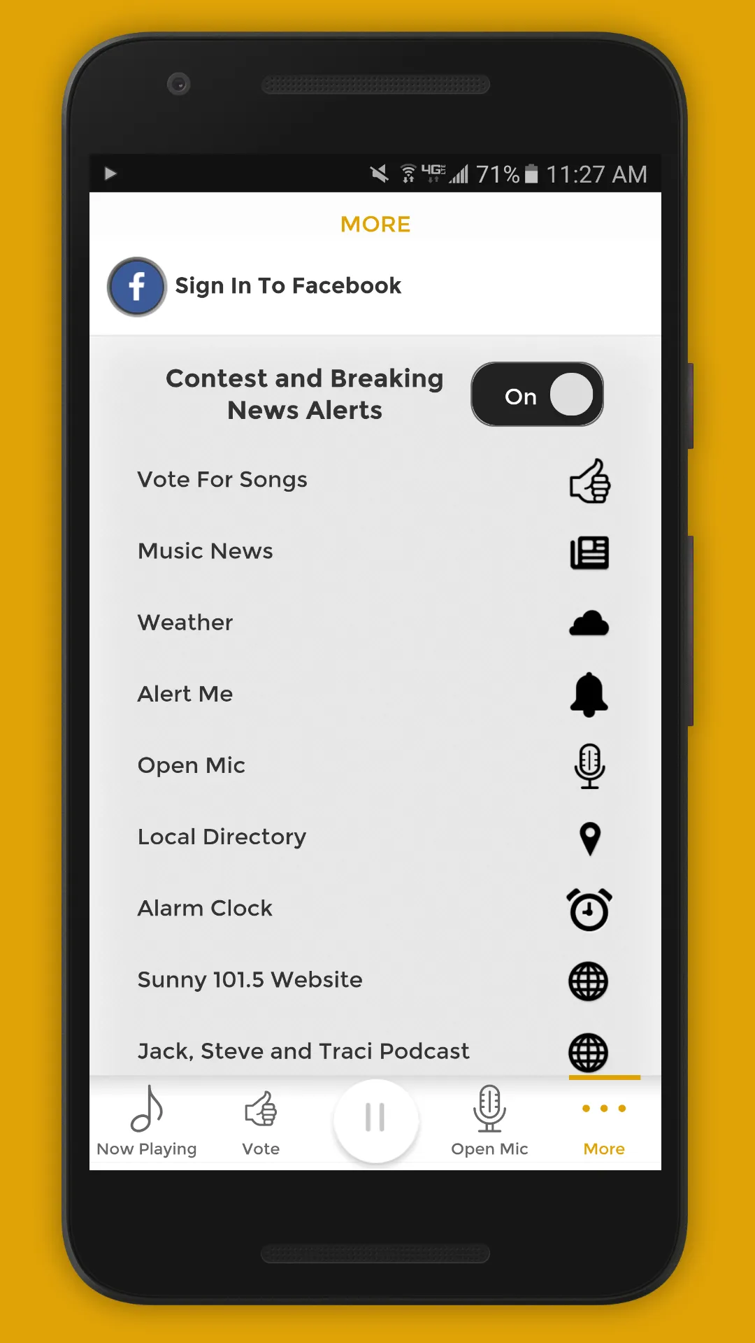 Sunny 101.5 WNSN | Indus Appstore | Screenshot