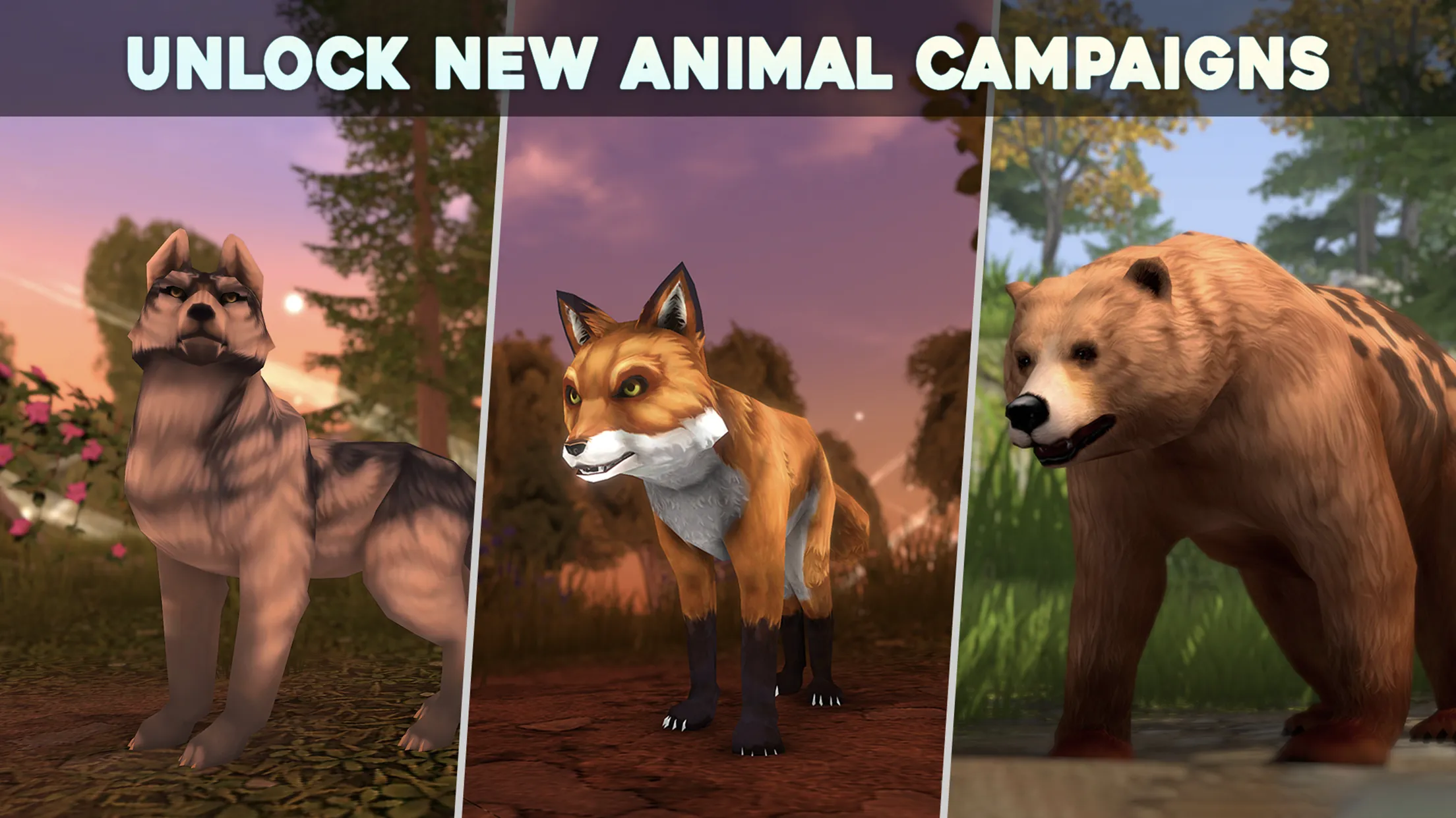 Wolf Tales - Wild Animal Sim | Indus Appstore | Screenshot