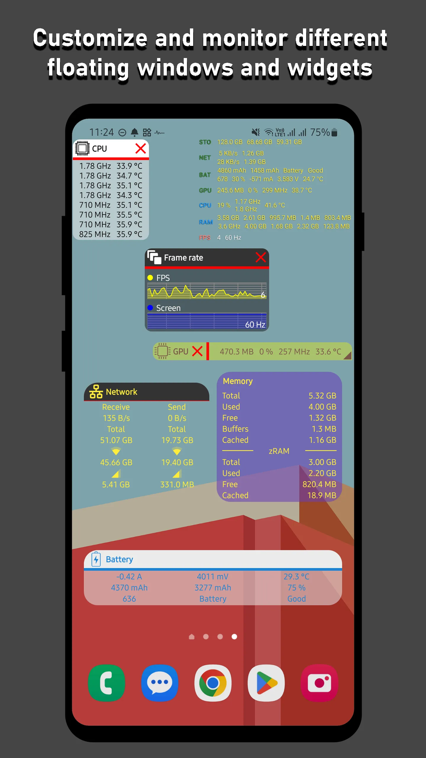 SysFloat - Monitor FPS,CPU,GPU | Indus Appstore | Screenshot