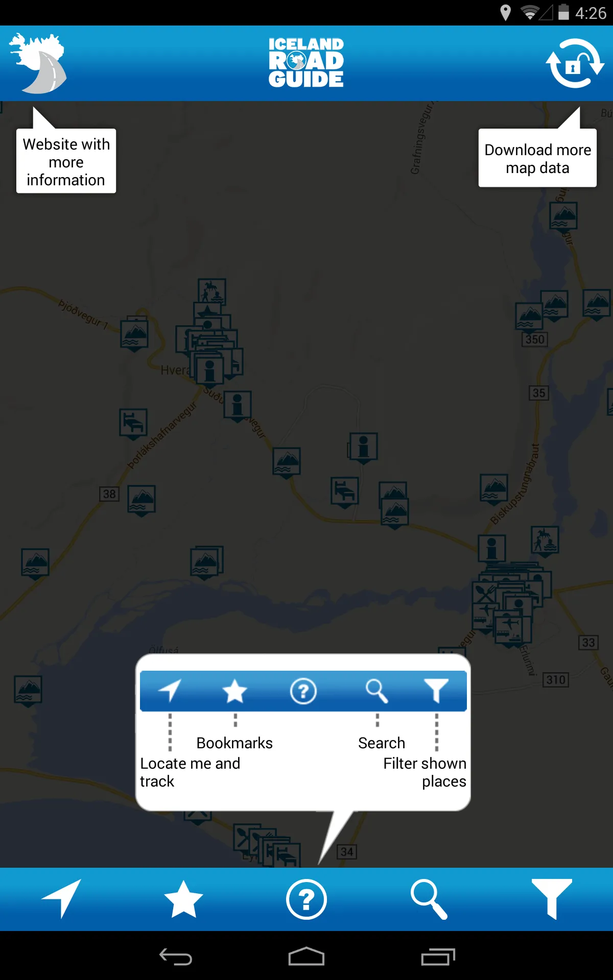 Iceland Road Guide | Indus Appstore | Screenshot