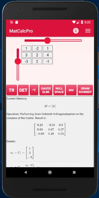 Matrix Calculator (Matrices) | Indus Appstore | Screenshot