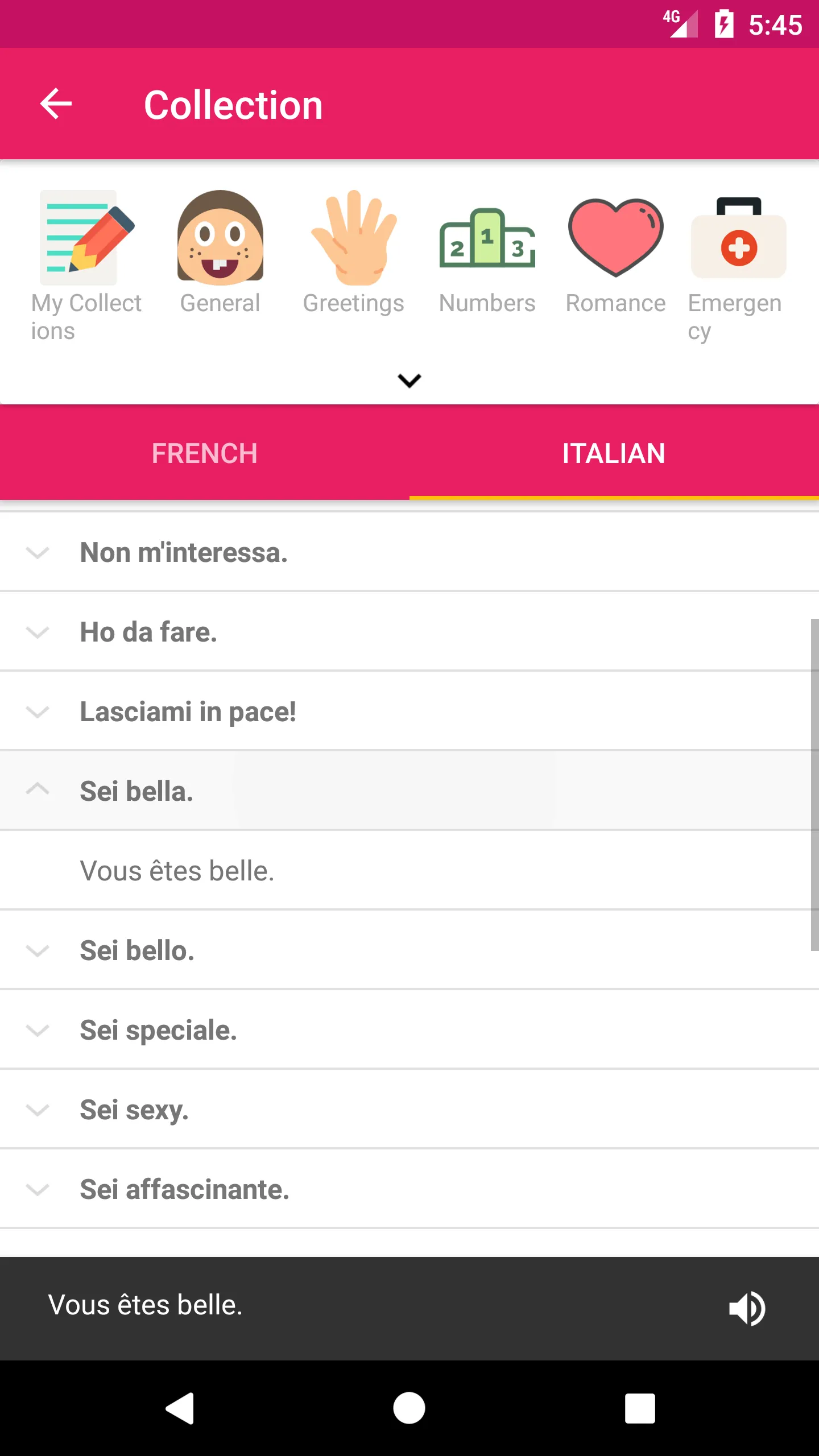 French Italian Dictionary | Indus Appstore | Screenshot