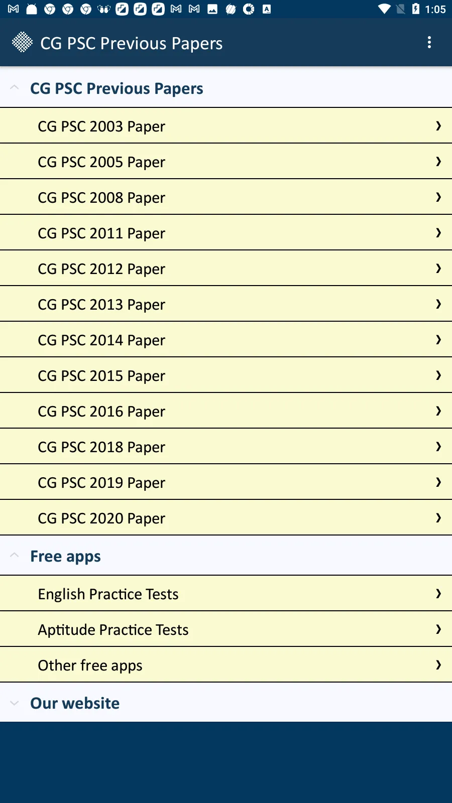 CGPSC Previous Papers | Indus Appstore | Screenshot