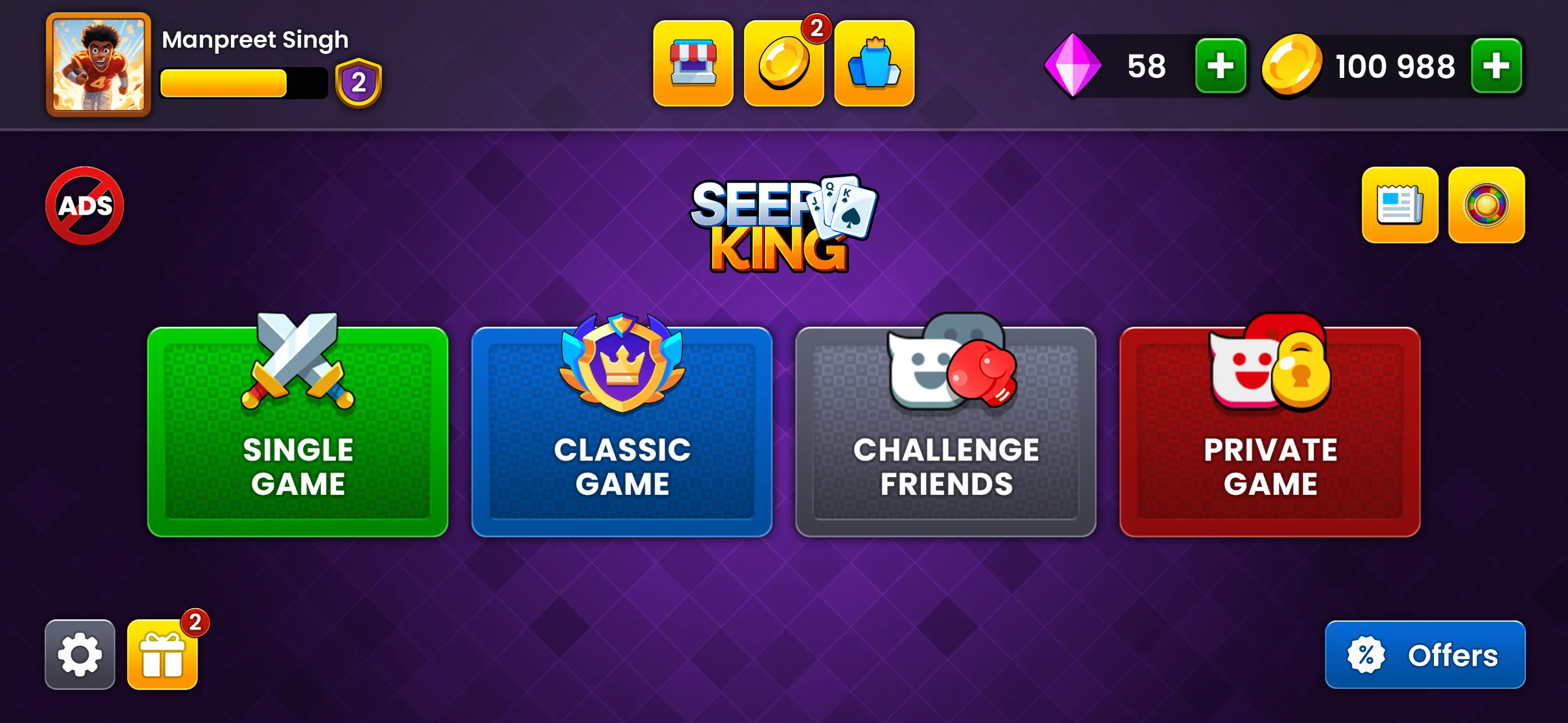 Seep King - Online Card Game | Indus Appstore | Screenshot