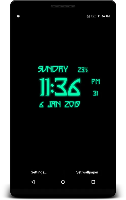 Digital Clock Live Wallpaper | Indus Appstore | Screenshot