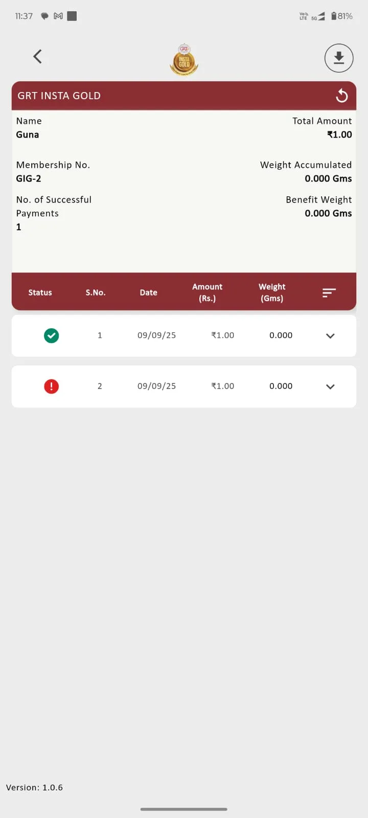 GRT InstaGold | Indus Appstore | Screenshot