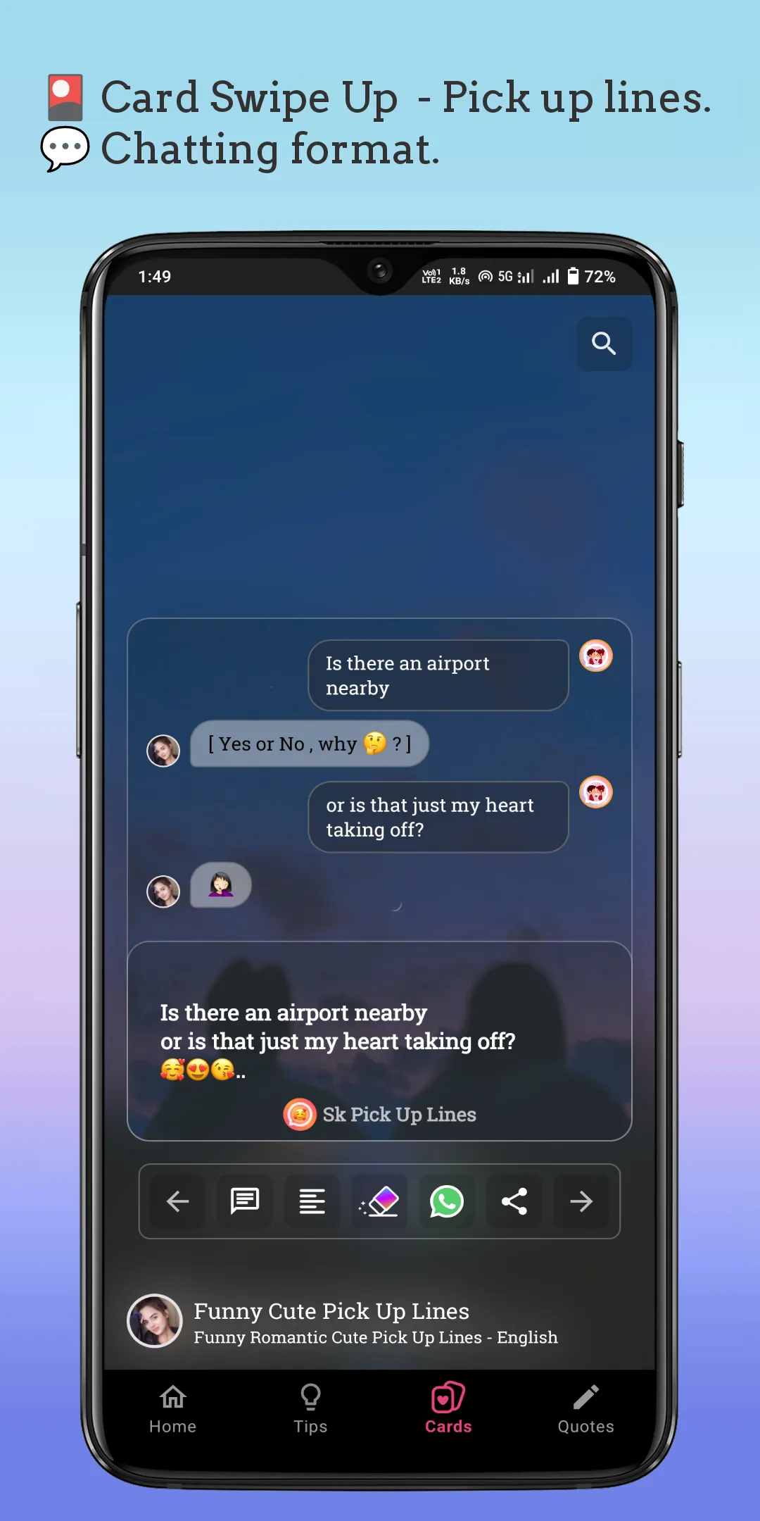 Flirtychat Sk : Pick up Lines | Indus Appstore | Screenshot