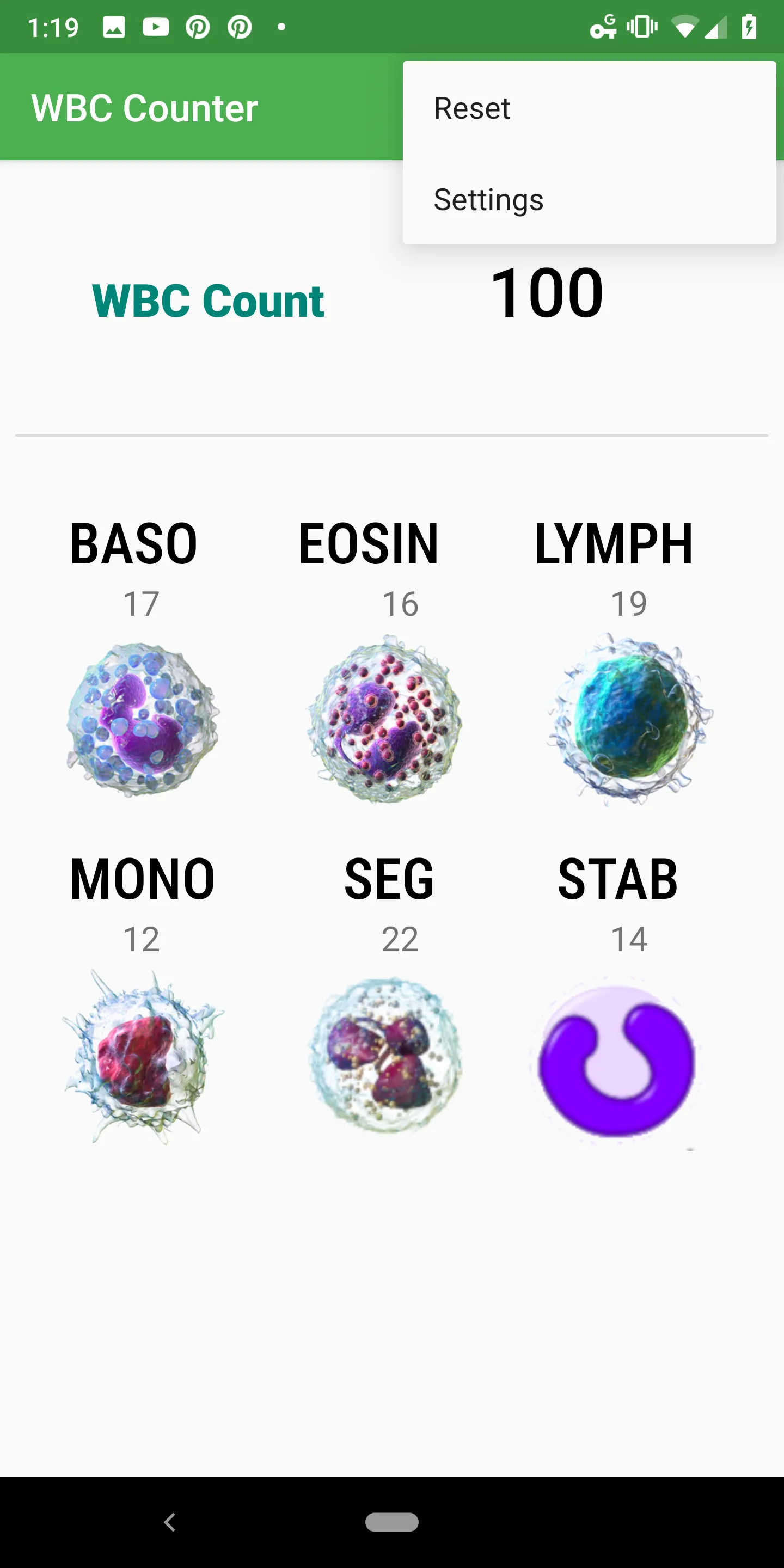 WBC differential counter | Indus Appstore | Screenshot