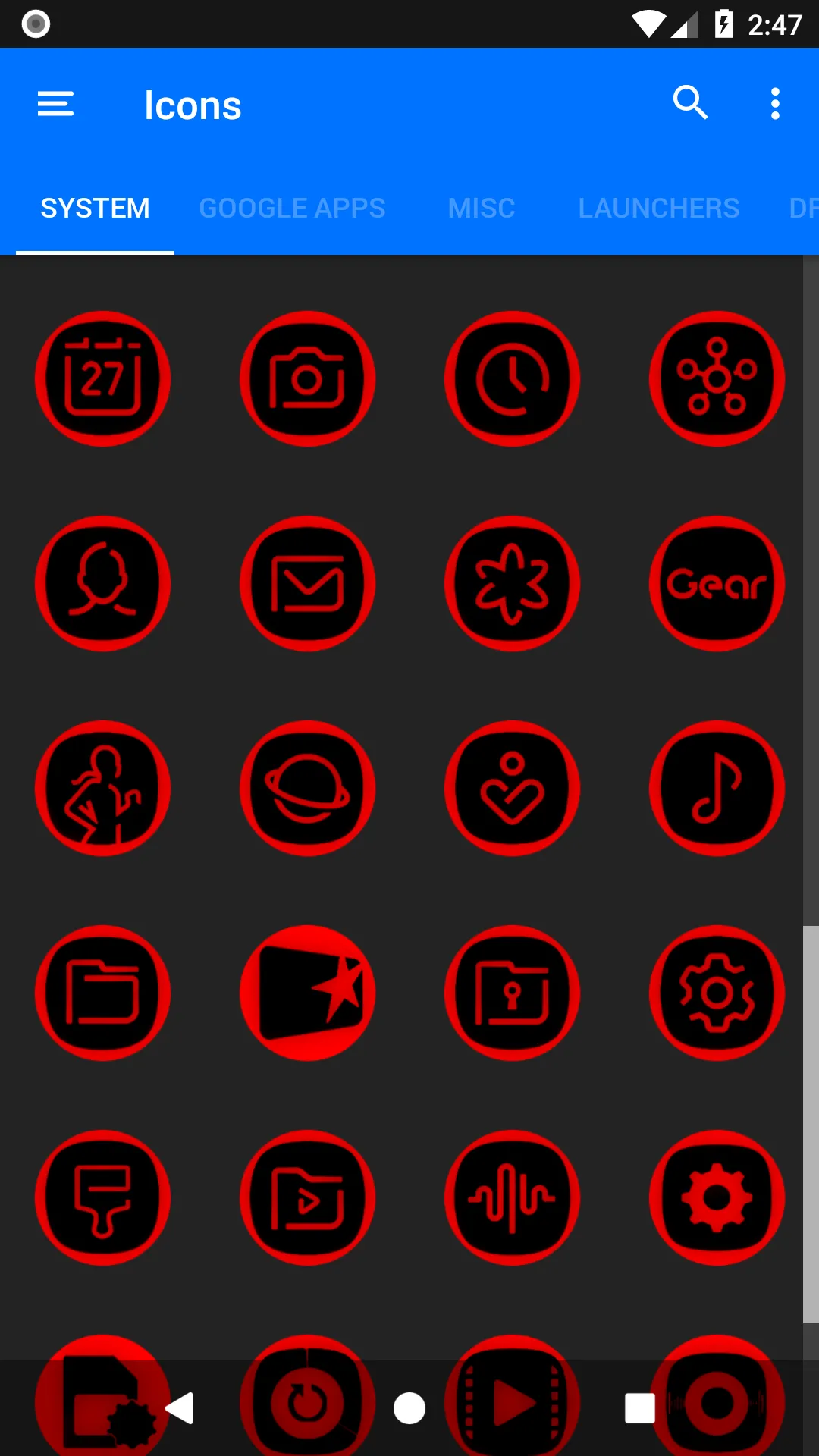 Oreo Red Icon Pack P2 | Indus Appstore | Screenshot