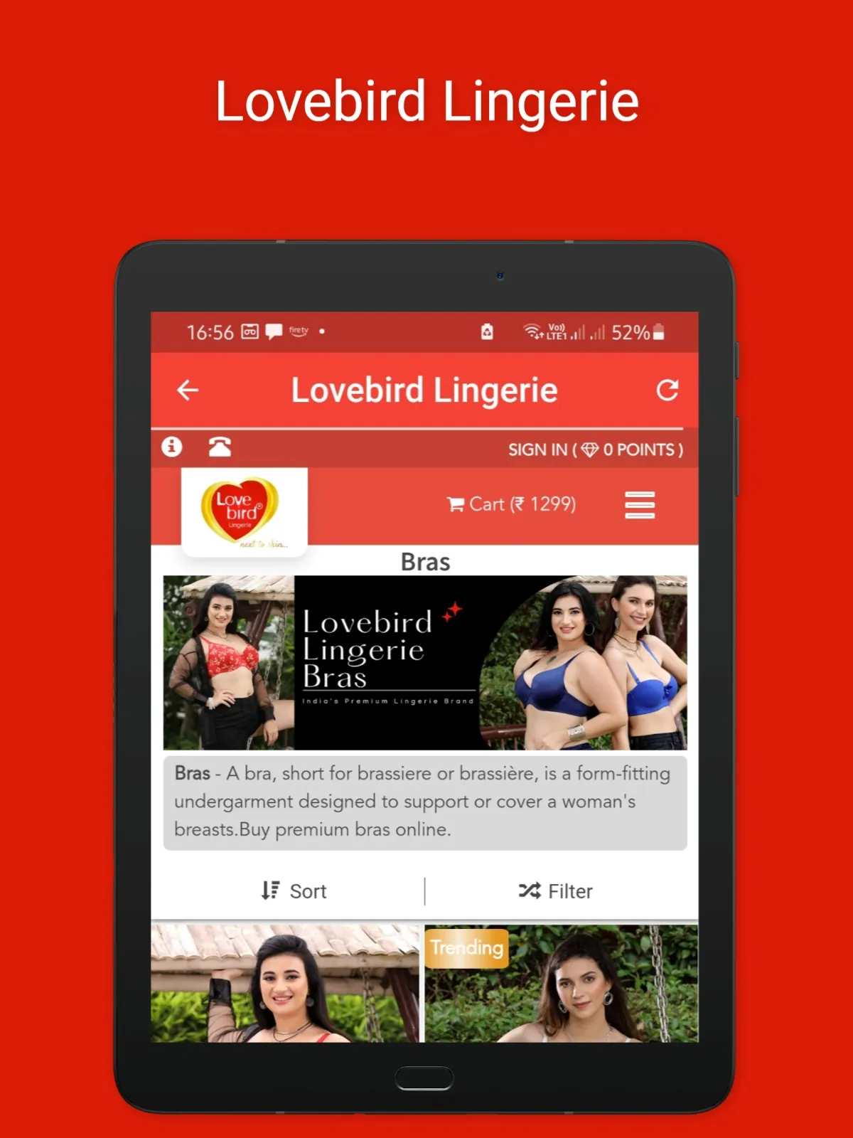 Lovebird Lingerie Buy Online | Indus Appstore | Screenshot