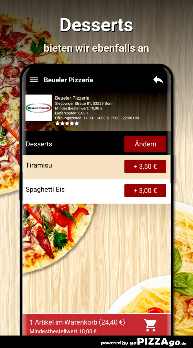 Beueler Pizzeria Bonn | Indus Appstore | Screenshot