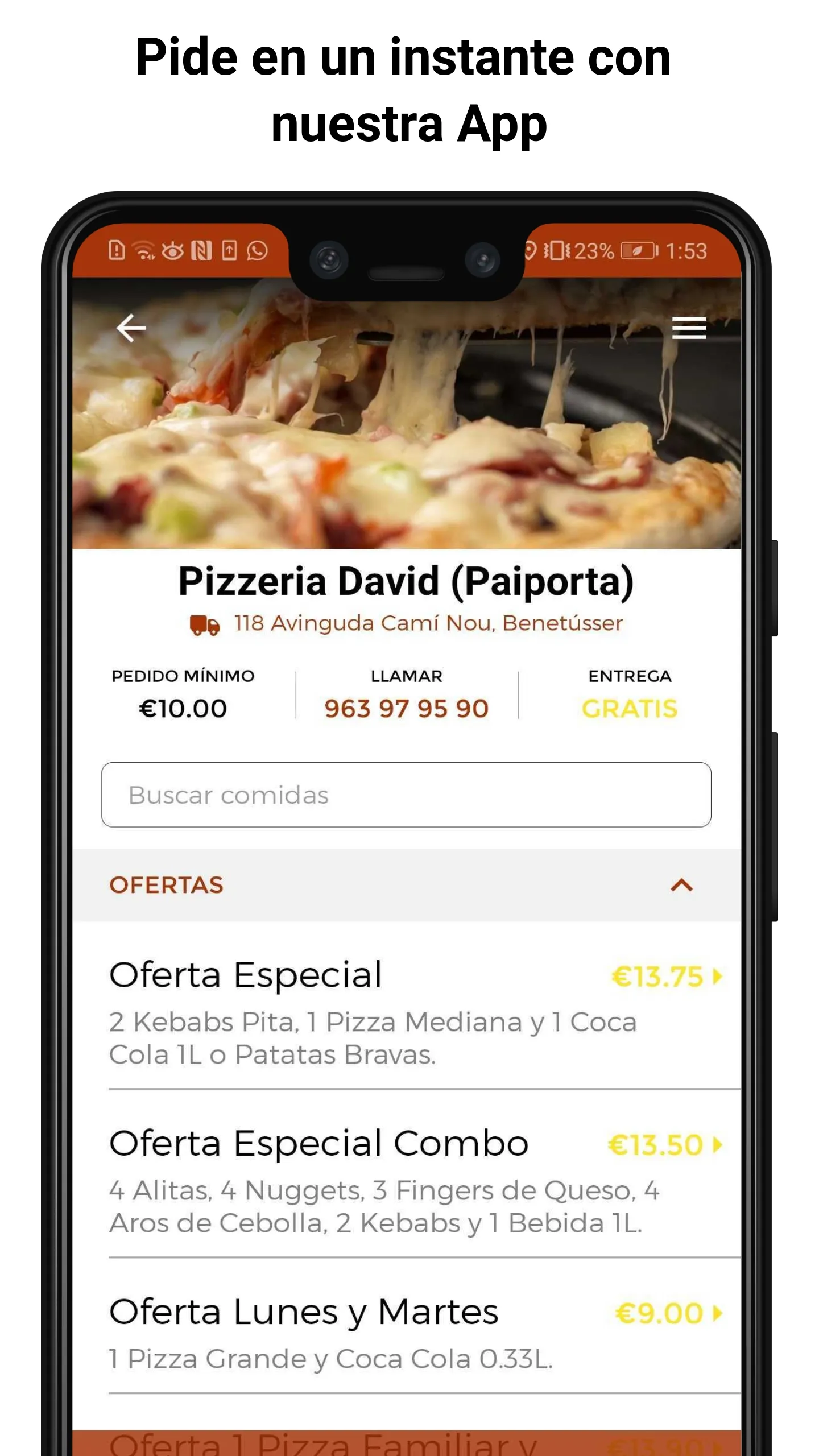 Pizzerias David | Indus Appstore | Screenshot