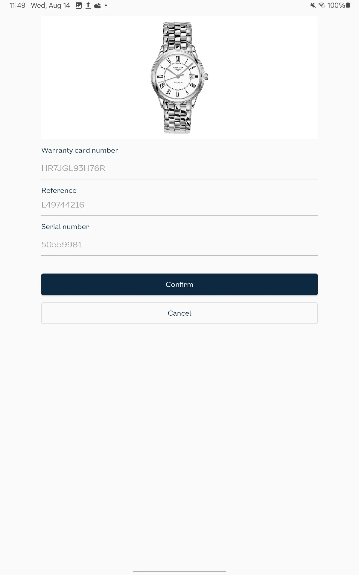 Longines Warranty | Indus Appstore | Screenshot
