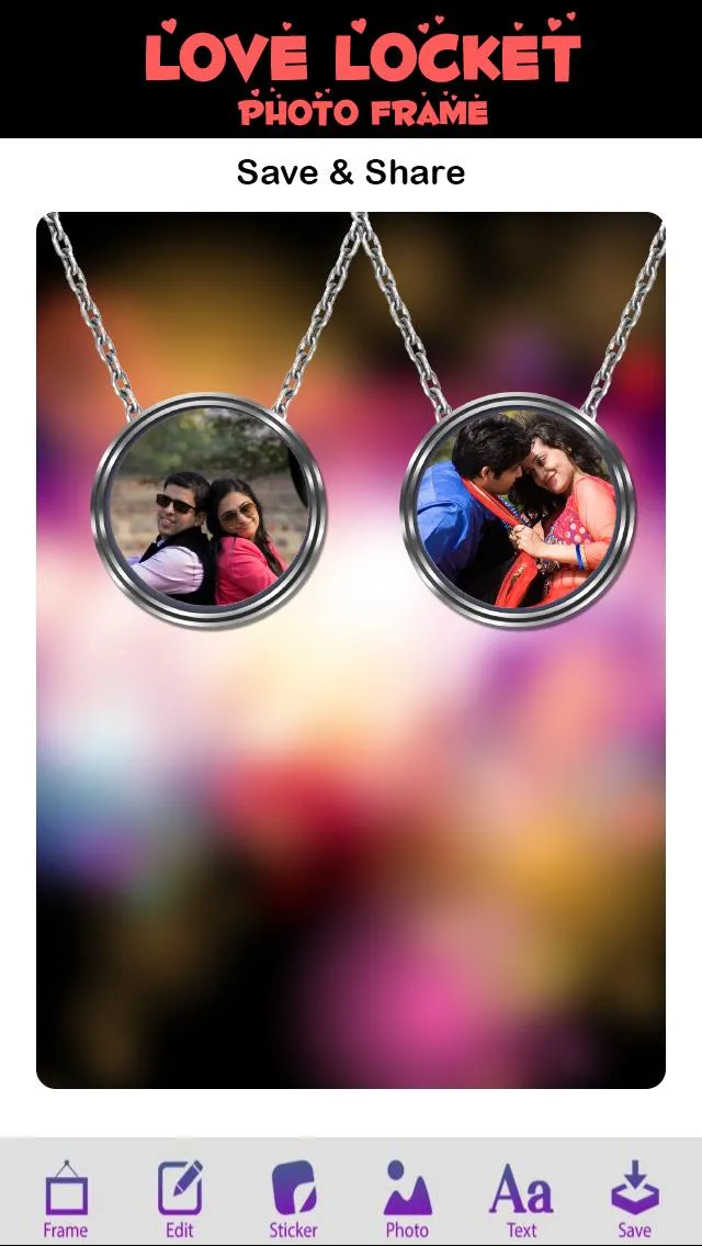 Love Locket Dual Photo Frame | Indus Appstore | Screenshot