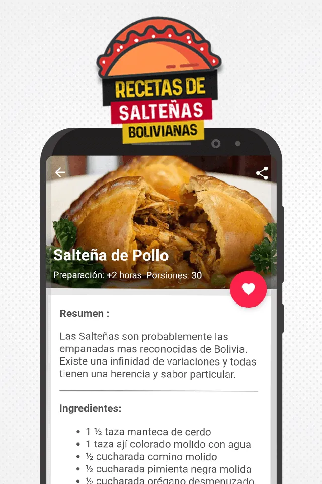 Receta de Salteñas Bolivianas | Indus Appstore | Screenshot