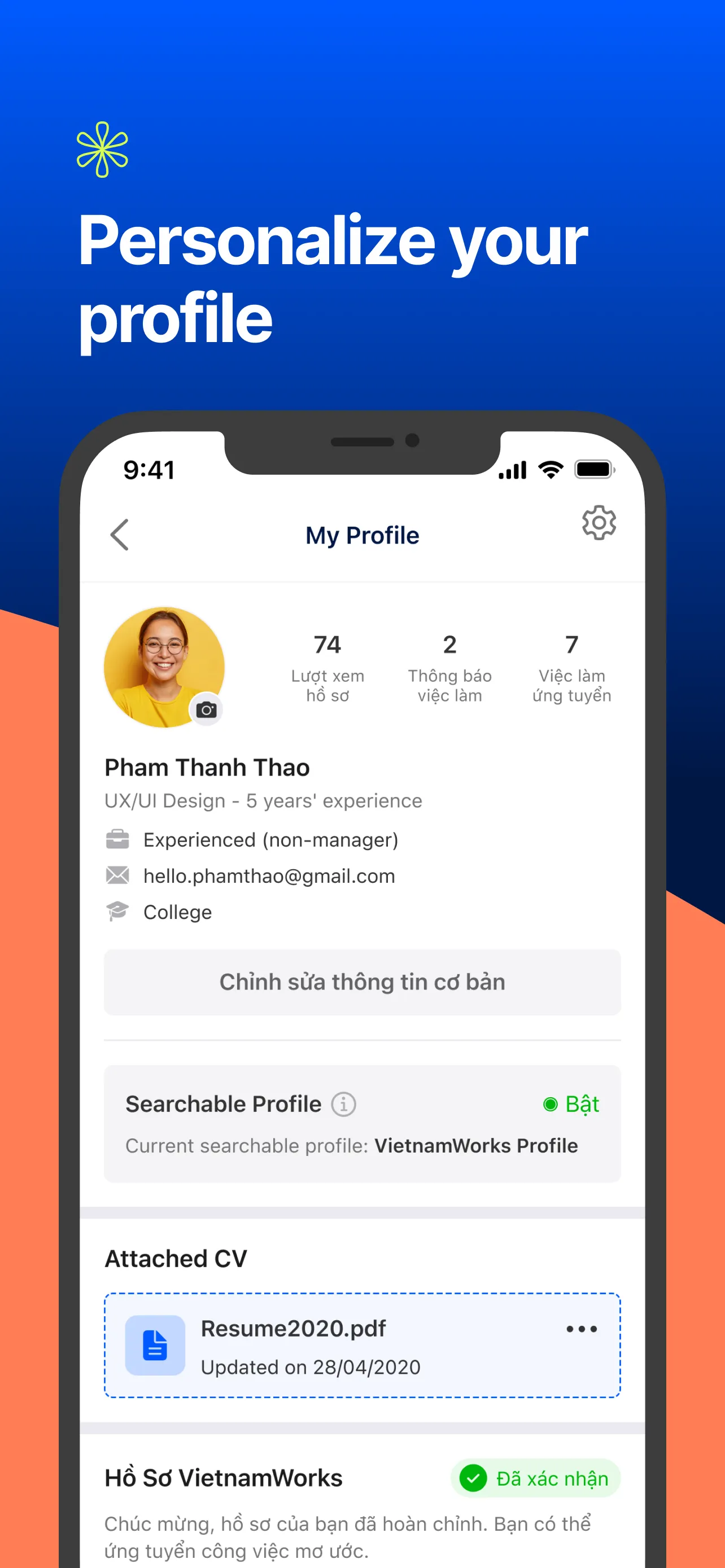 VietnamWorks - Job Search | Indus Appstore | Screenshot