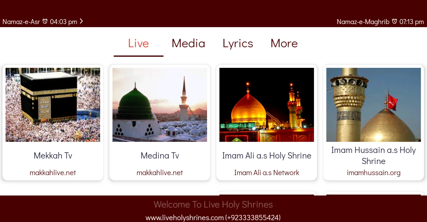 Live Holy Shrines | Indus Appstore | Screenshot