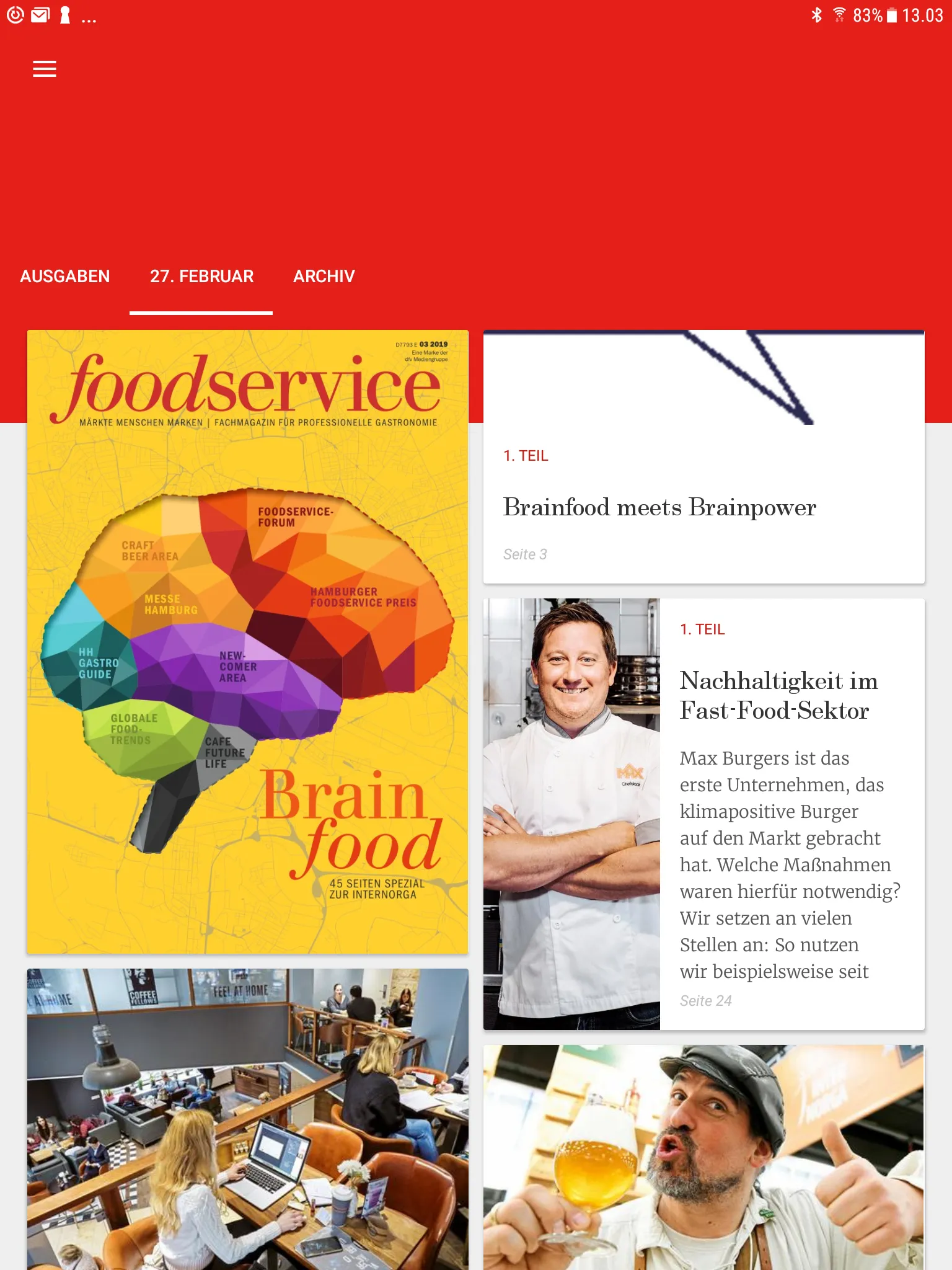 FOOD SERVICE e-paper | Indus Appstore | Screenshot