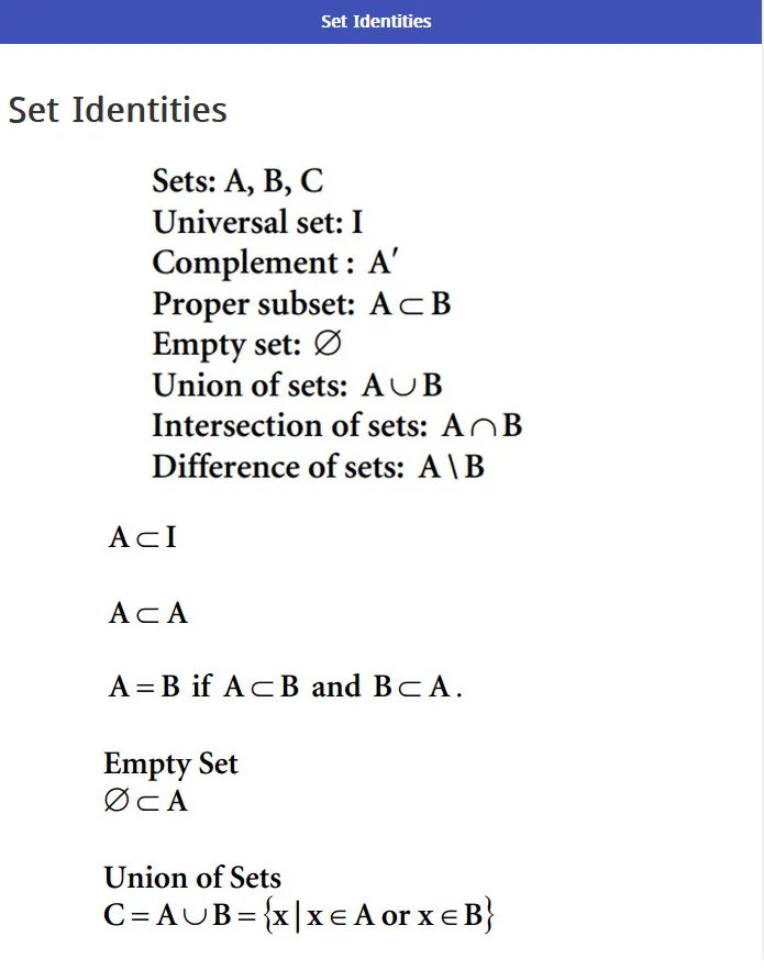 Math Formulas and Equations | Indus Appstore | Screenshot