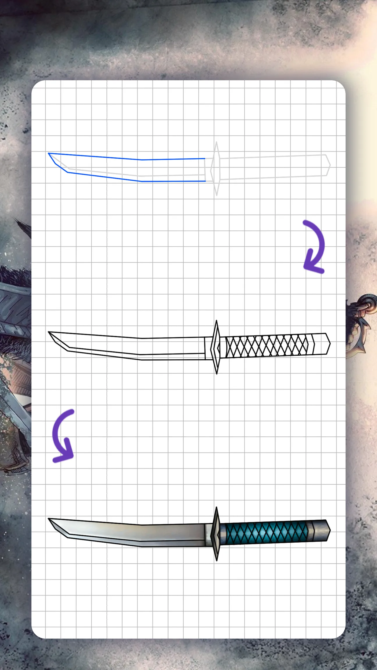 How to draw weapons. Daggers | Indus Appstore | Screenshot