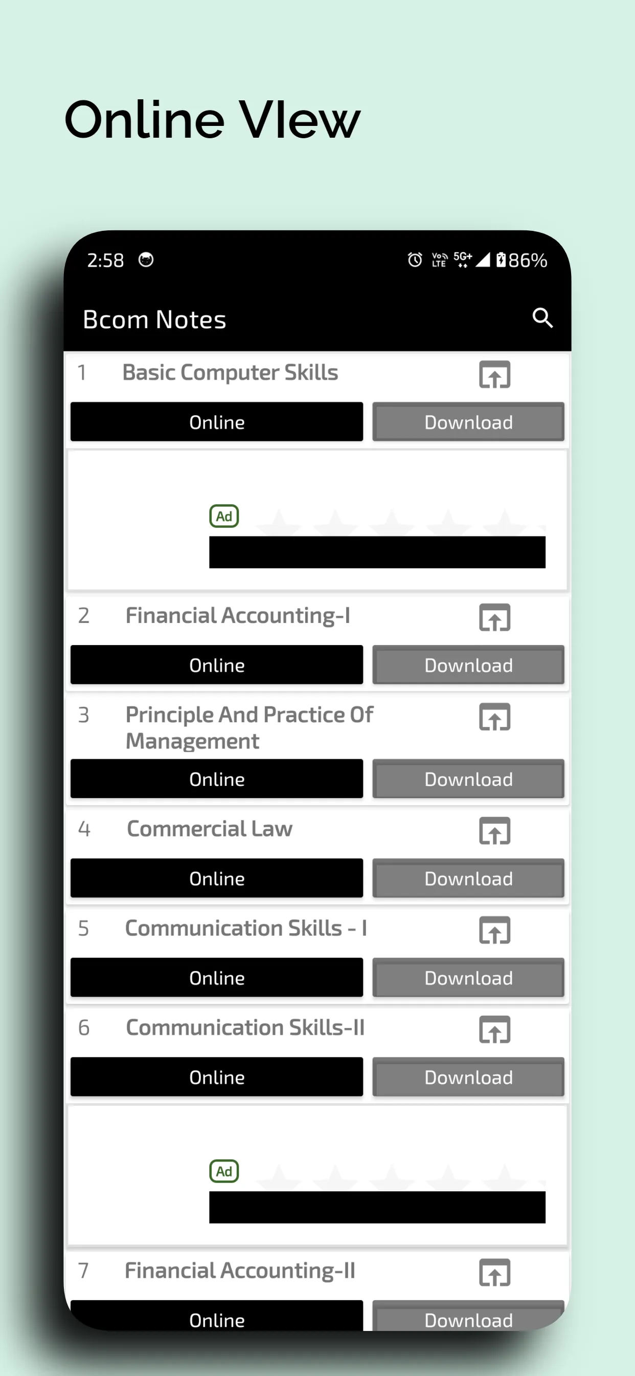 Bcom Notes | Indus Appstore | Screenshot