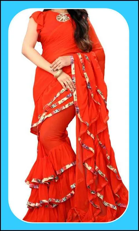 Women Fashion Ruffle Sarees | Indus Appstore | Screenshot