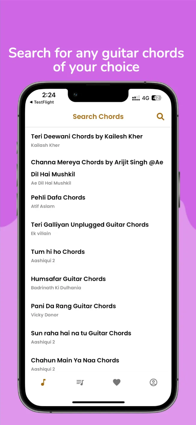 Bollywood Songs Guitar Chords | Indus Appstore | Screenshot